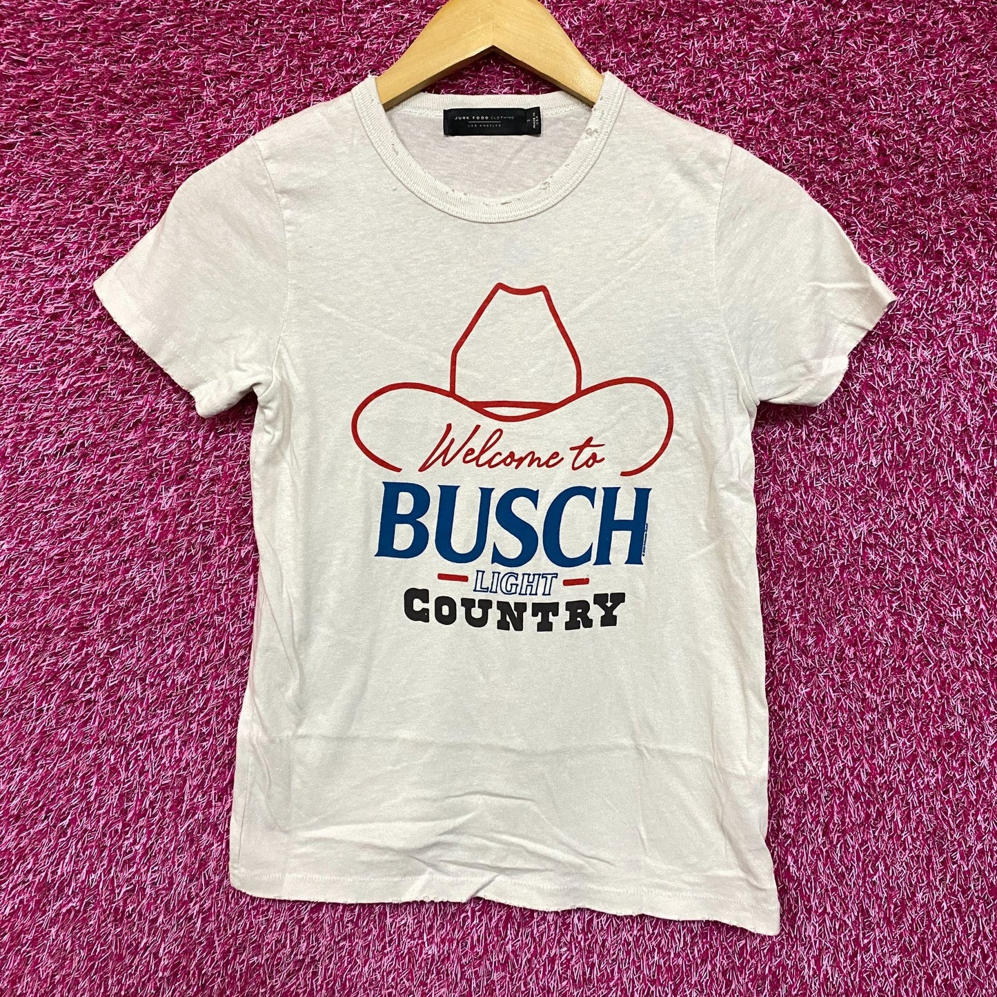 Welcome To Busch Light Country Vintage Style T-Shirt Small