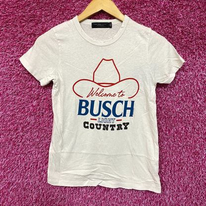 Welcome To Busch Light Country Vintage Style T-Shirt Small