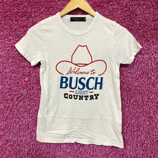 Welcome To Busch Light Country Vintage Style T-Shirt Small