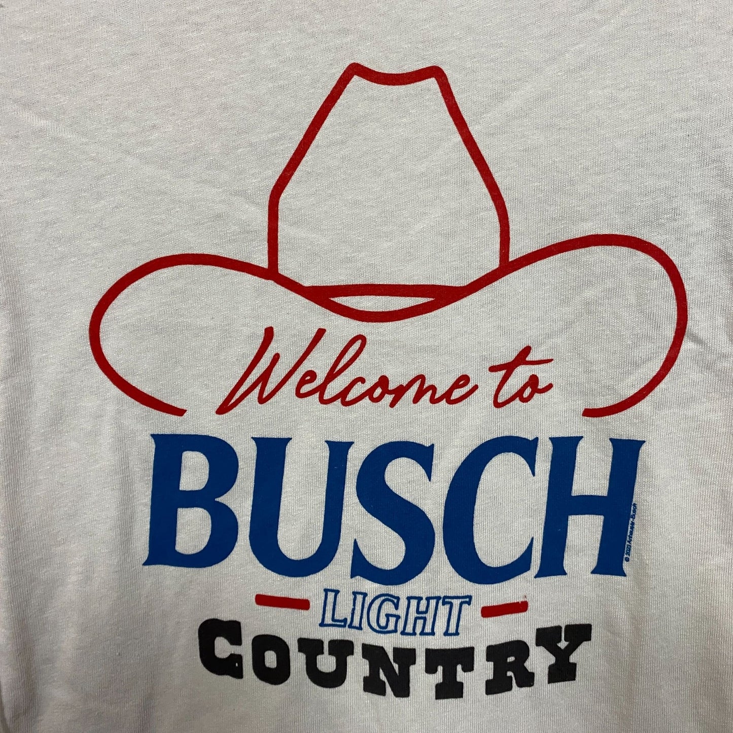 Welcome To Busch Light Country Vintage Style T-Shirt Small