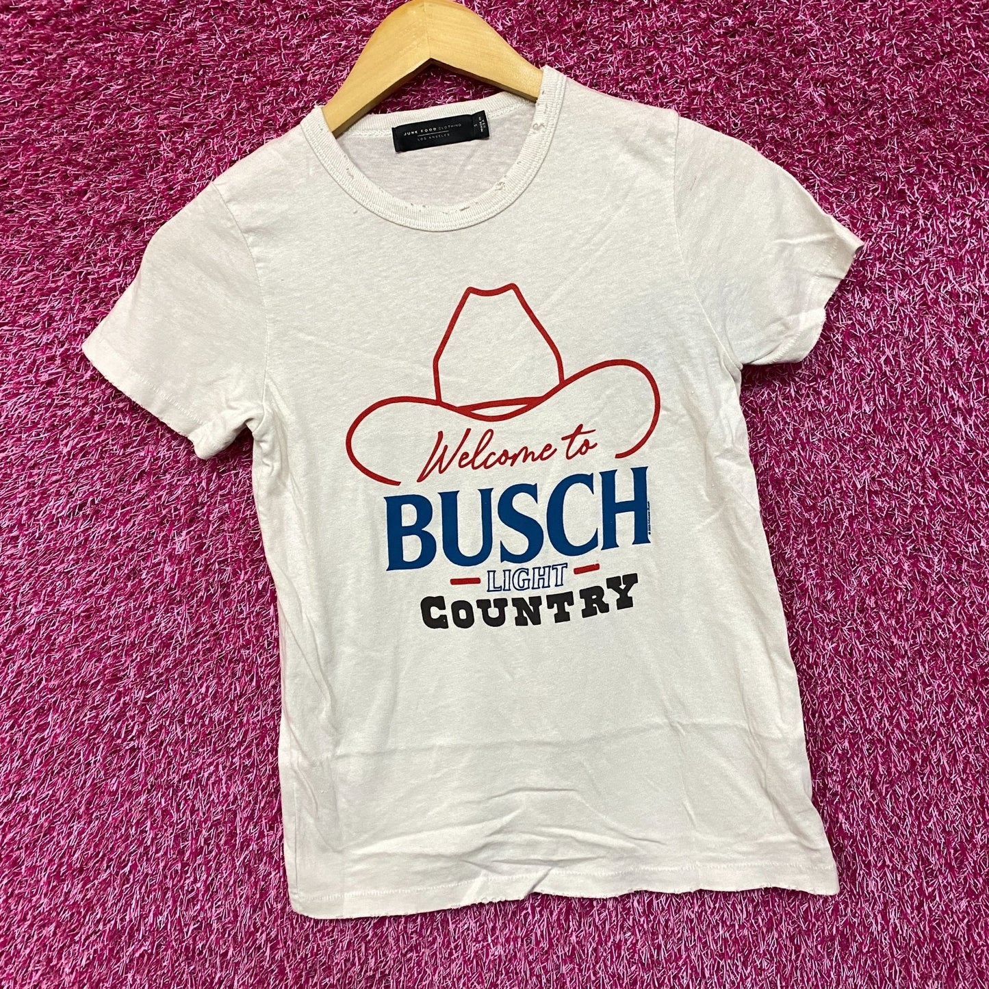 Welcome To Busch Light Country Vintage Style T-Shirt Small