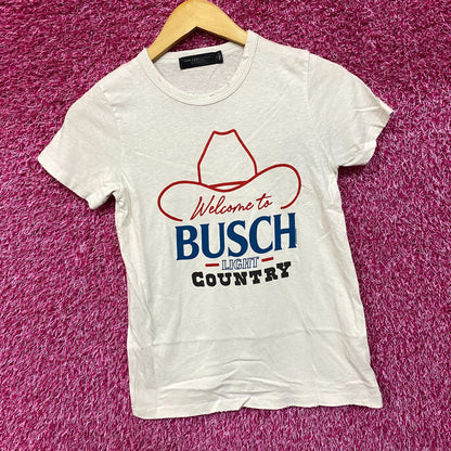 Welcome To Busch Light Country Vintage Style T-Shirt Small