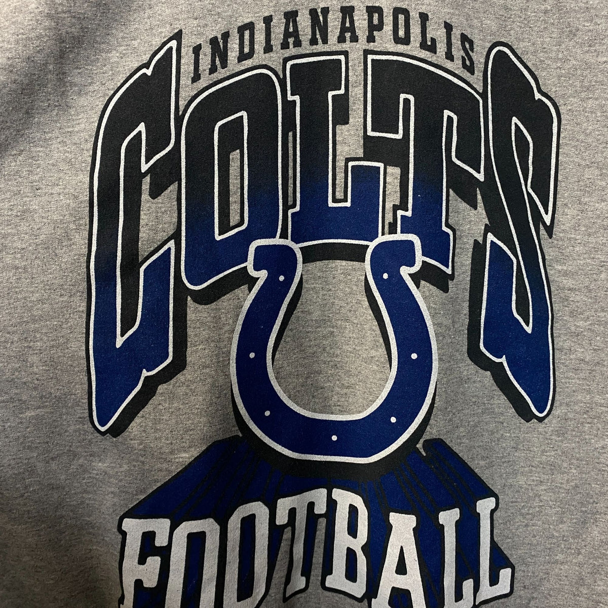 Junk Food Clothing Indianapolis Colts Heathered Gray Classic Crew Pullover Sweatshirt Medium