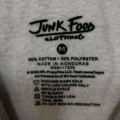 Junk Food Clothing Indianapolis Colts Heathered Gray Classic Crew Pullover Sweatshirt Medium