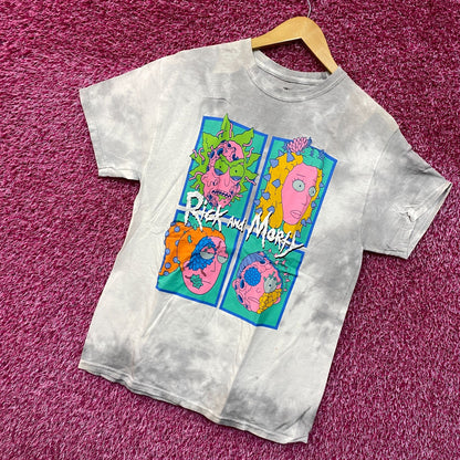 Rick and Morty Infected tiedye Tshirt size medium