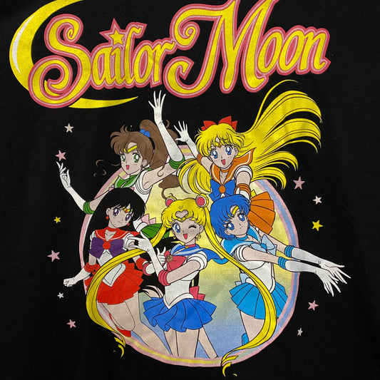 Sailor Moon Sailor Scouts Anime Series Black T-Shirt Large
