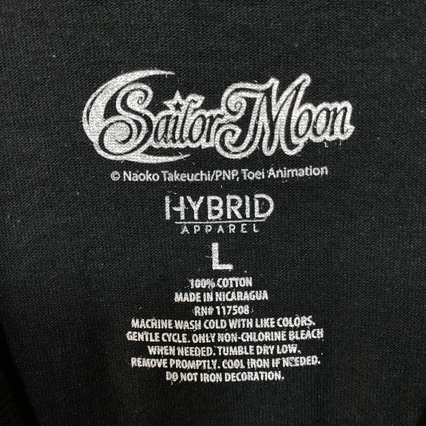 Sailor Moon Sailor Scouts Anime Series Black T-Shirt Large