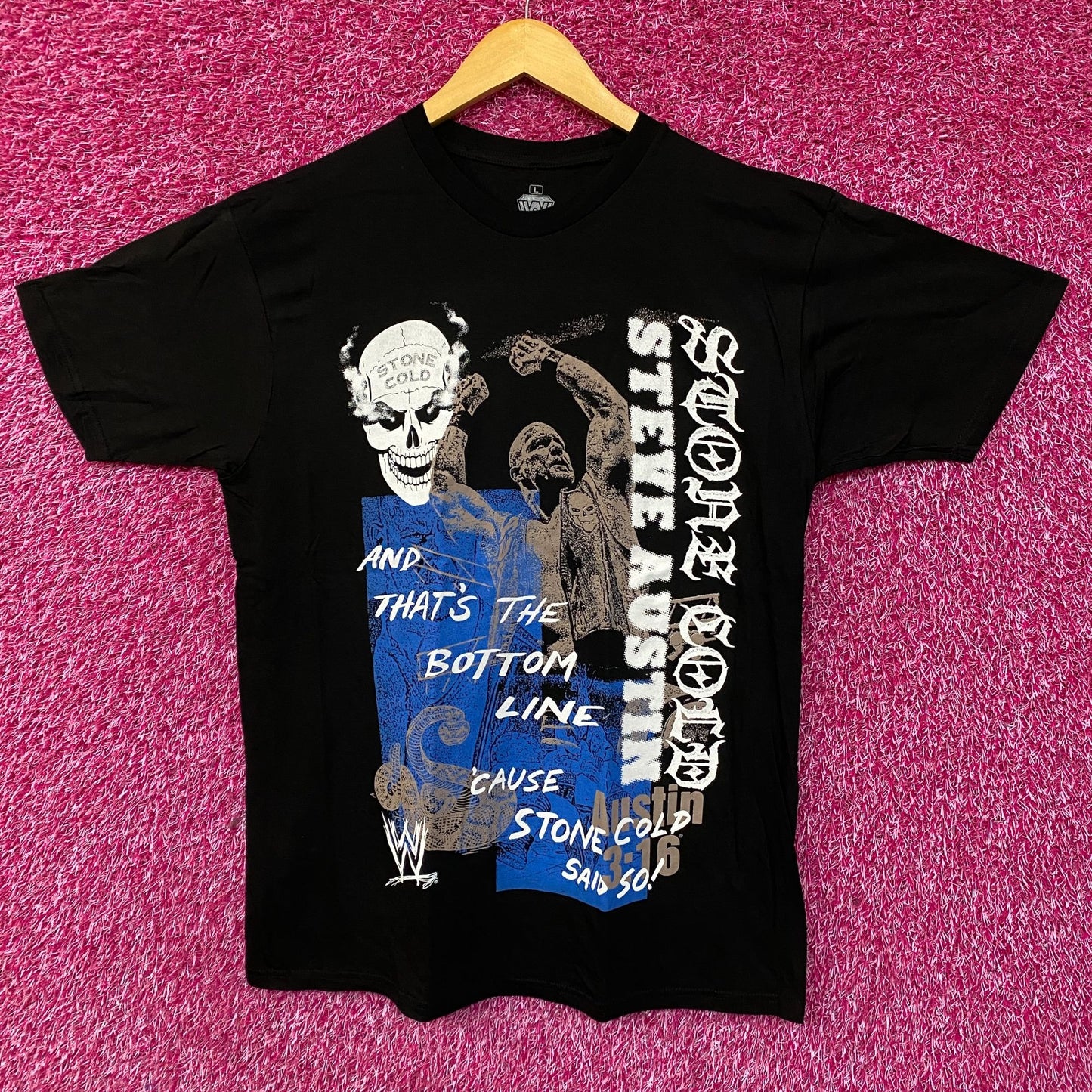 WWE Stone Cold Steve Austin And That's The Bottom Line T-Shirt Large