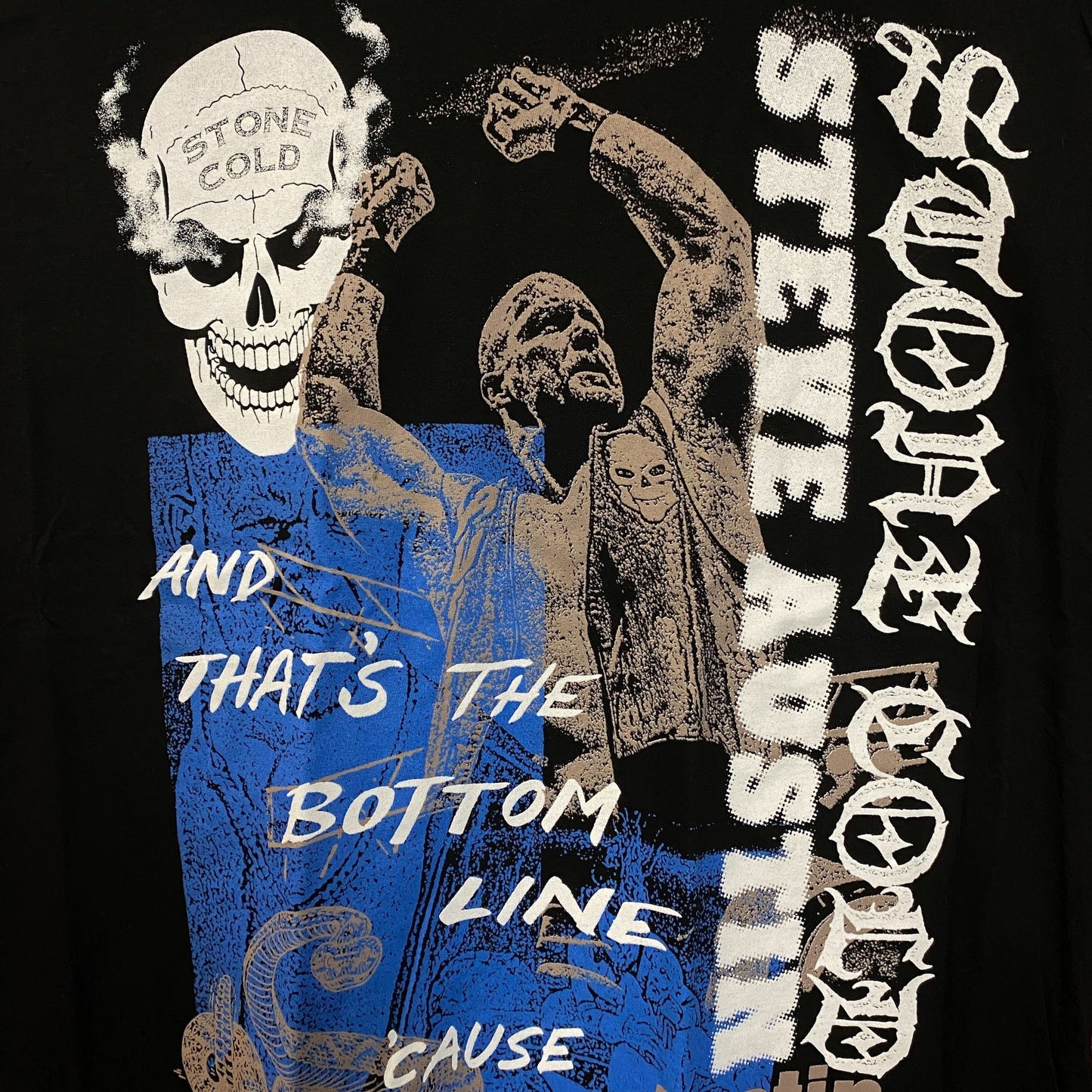 WWE Stone Cold Steve Austin And That's The Bottom Line T-Shirt Large
