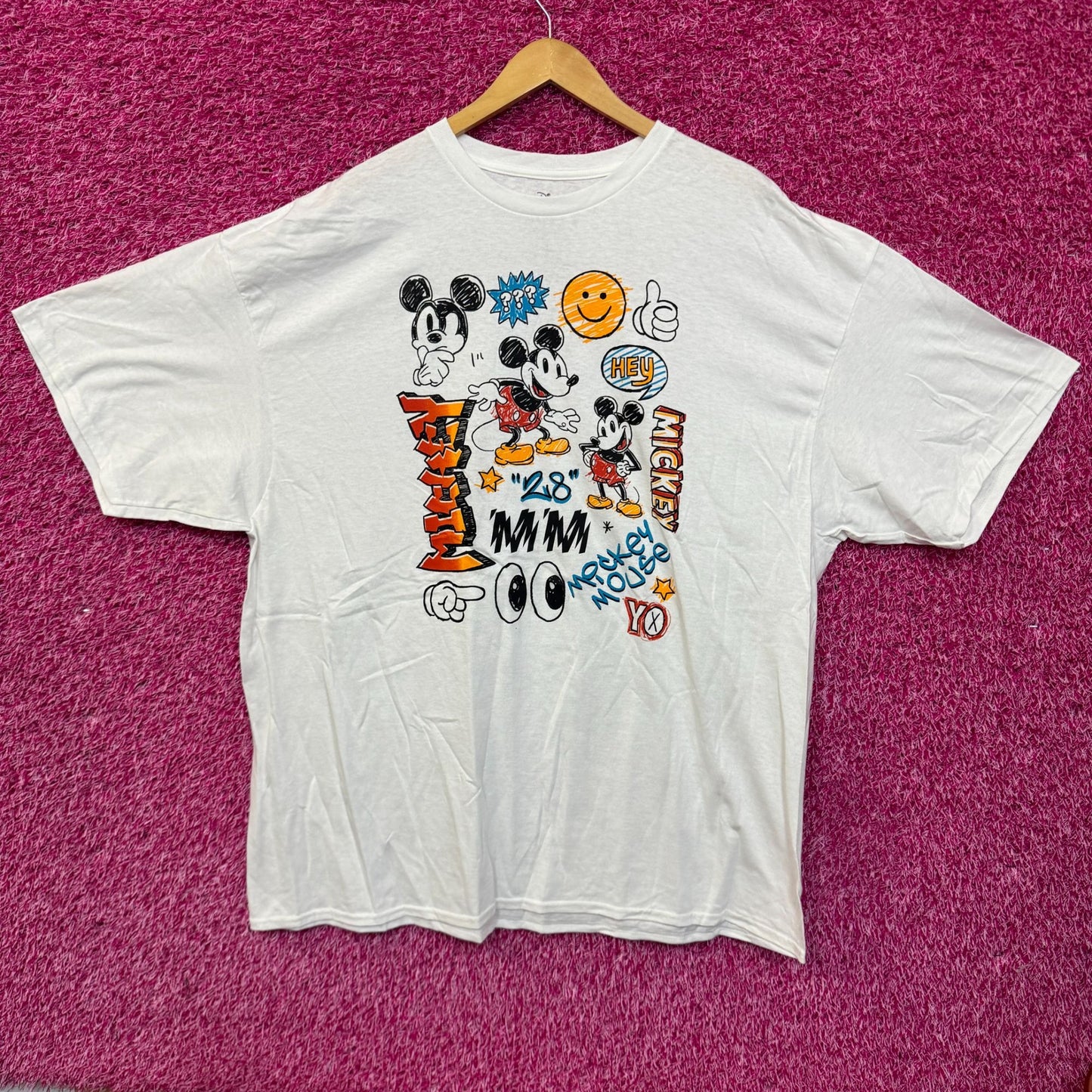 Mickey Mouse 90's style Graffitti T-shirt size 2XL