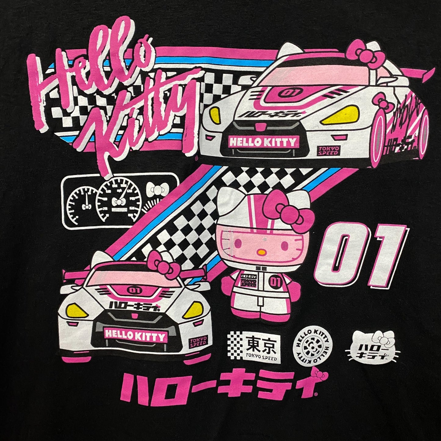 Sanrio Hello Kitty Racing Tokyo Speed Cute Graphic T-Shirt Medium