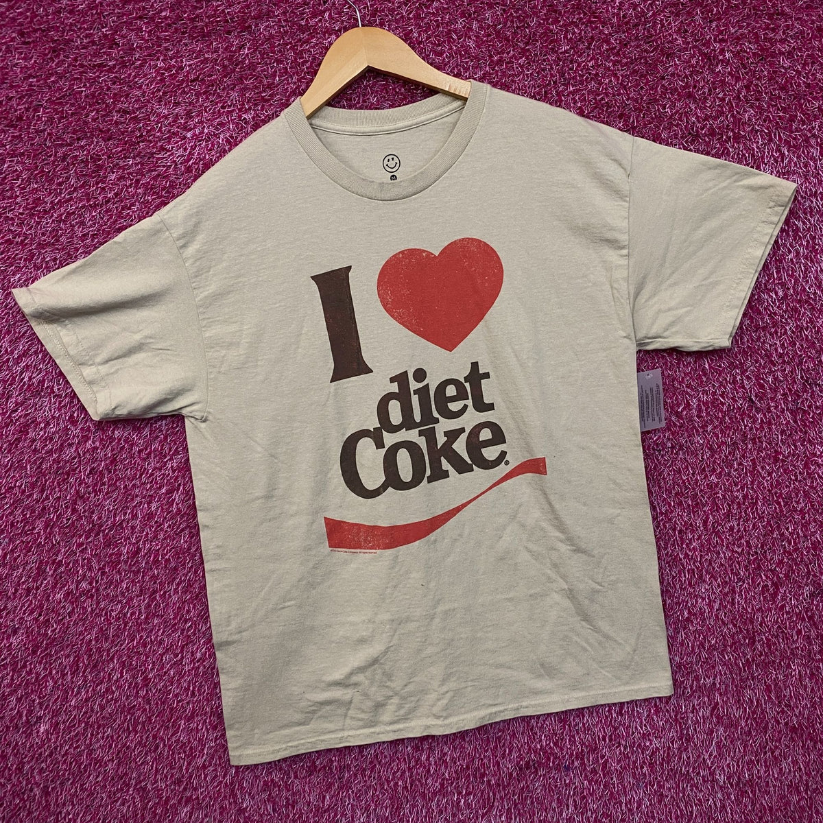 Junk Food Clothing I Love Diet Coke Beige Tshirt Medium