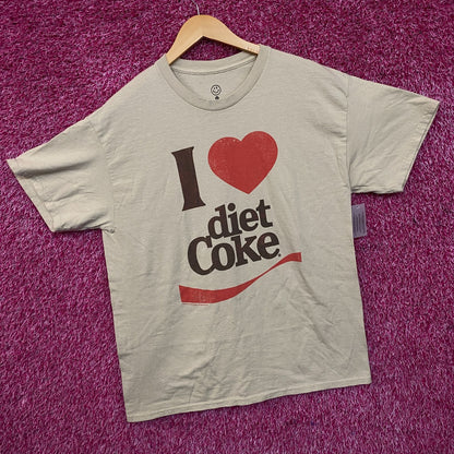 Junk Food Clothing I Love Diet Coke Beige Tshirt Medium