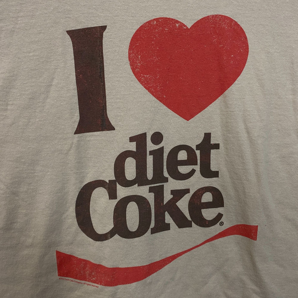 Junk Food Clothing I Love Diet Coke Beige Tshirt Medium