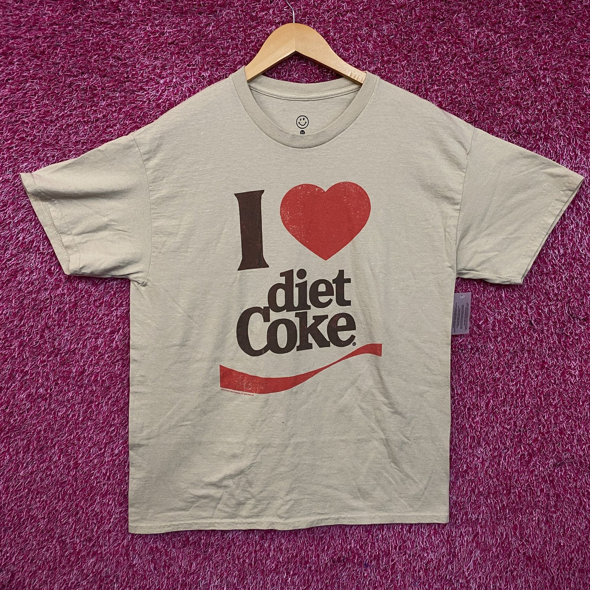 Junk Food Clothing I Love Diet Coke Beige Tshirt Medium