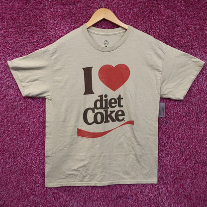 Junk Food Clothing I Love Diet Coke Beige Tshirt Medium