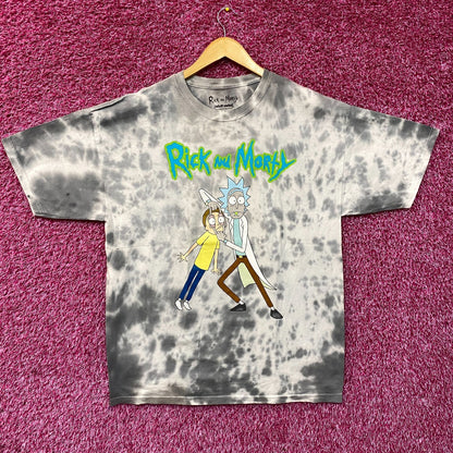 Adult Swim Rick & Morty Animated Show Tie Dye T-Shirt Large