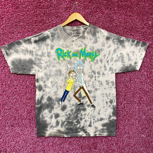 Adult Swim Rick & Morty Animated Show Tie Dye T-Shirt Large