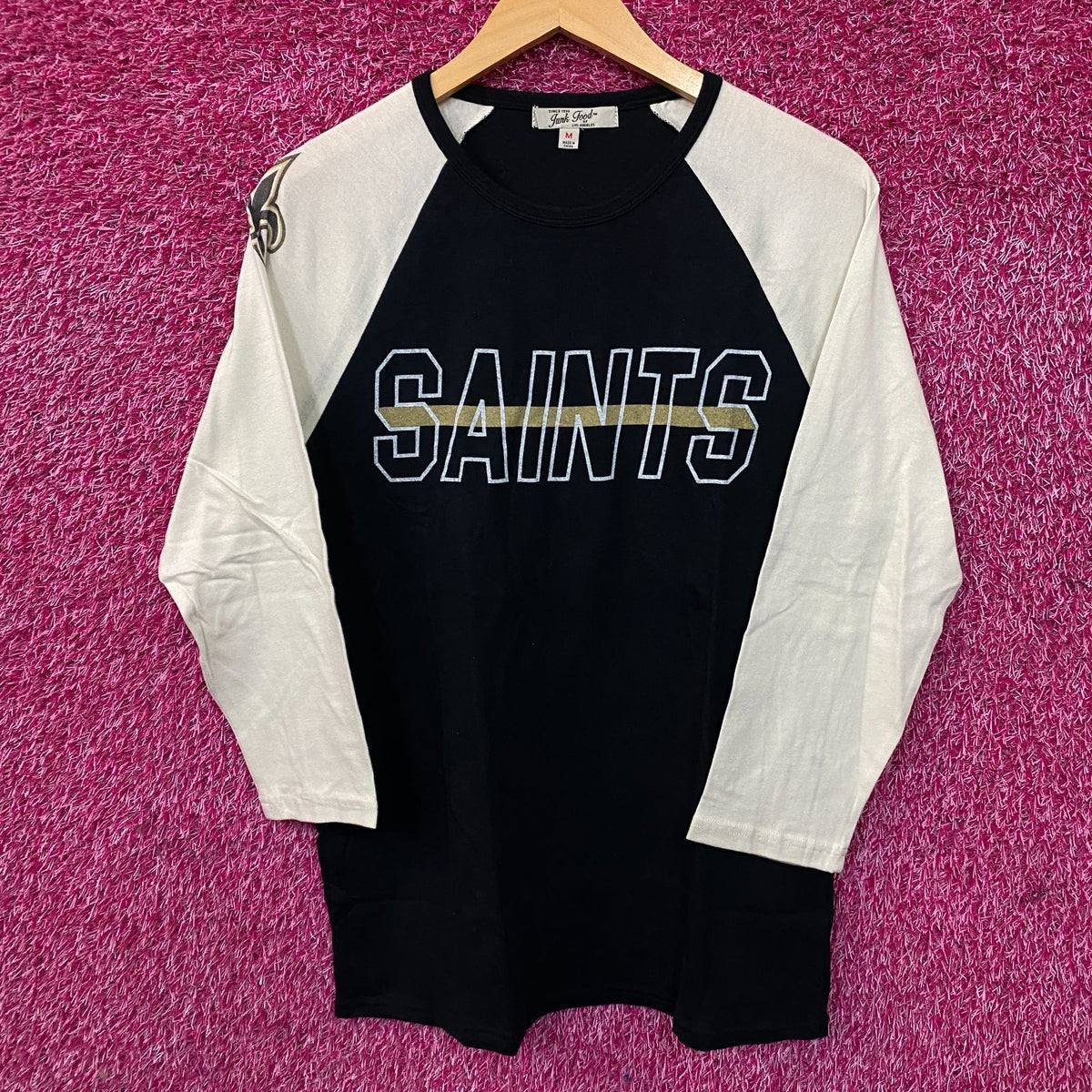 Junk Food New Orleans Saints 3/4 Sleeve Graphic Medium