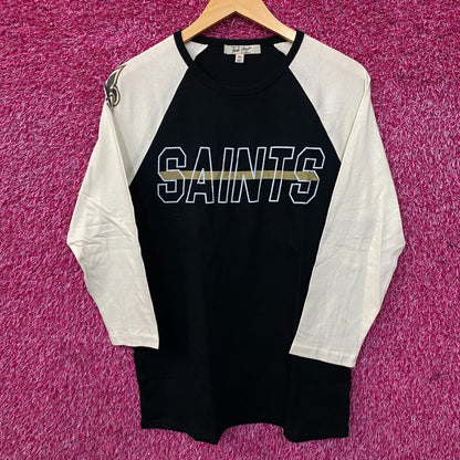 Junk Food New Orleans Saints 3/4 Sleeve Graphic Medium