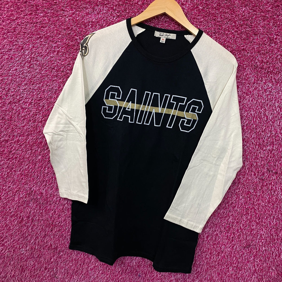 Junk Food New Orleans Saints 3/4 Sleeve Graphic Medium