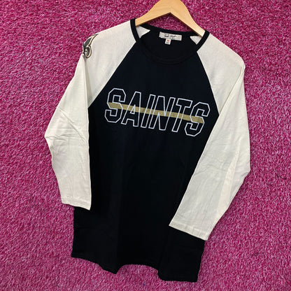Junk Food New Orleans Saints 3/4 Sleeve Graphic Medium