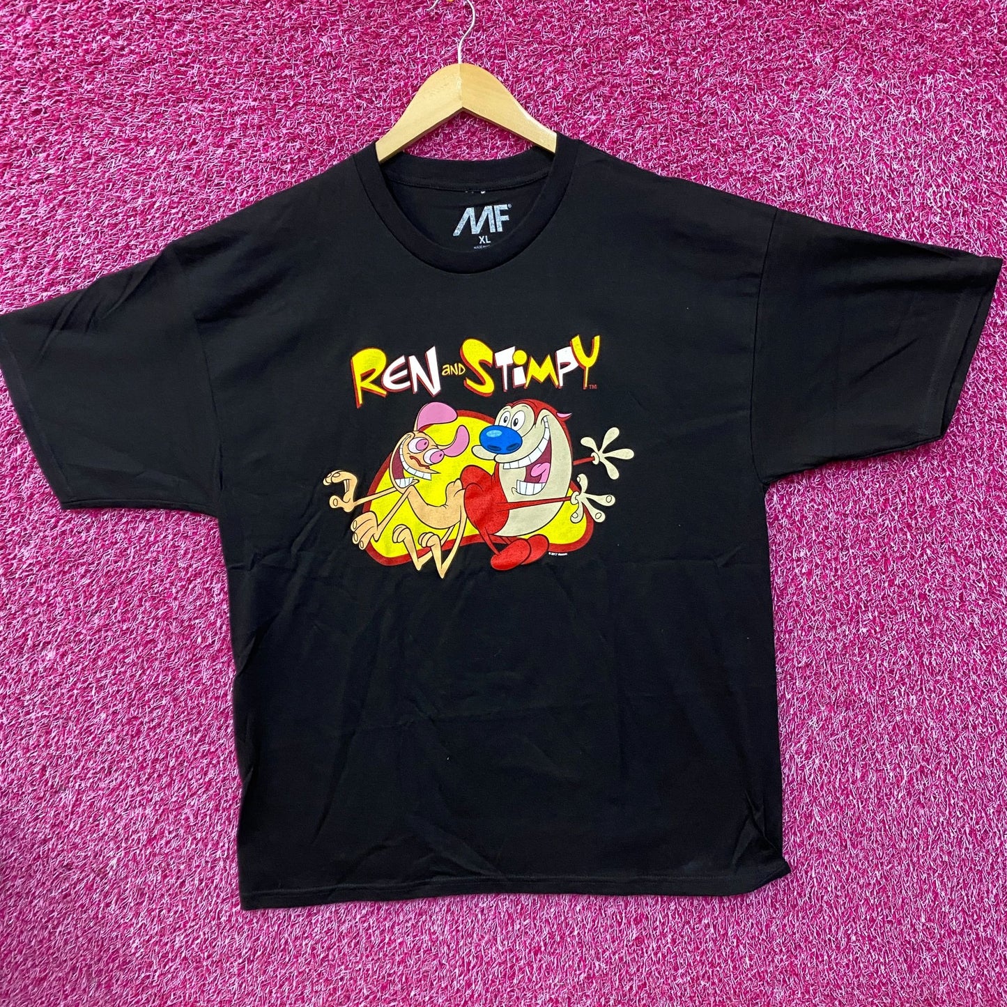 Ren and Stimpy Butt Buddy Animated Series Nickelodeon Tee XL