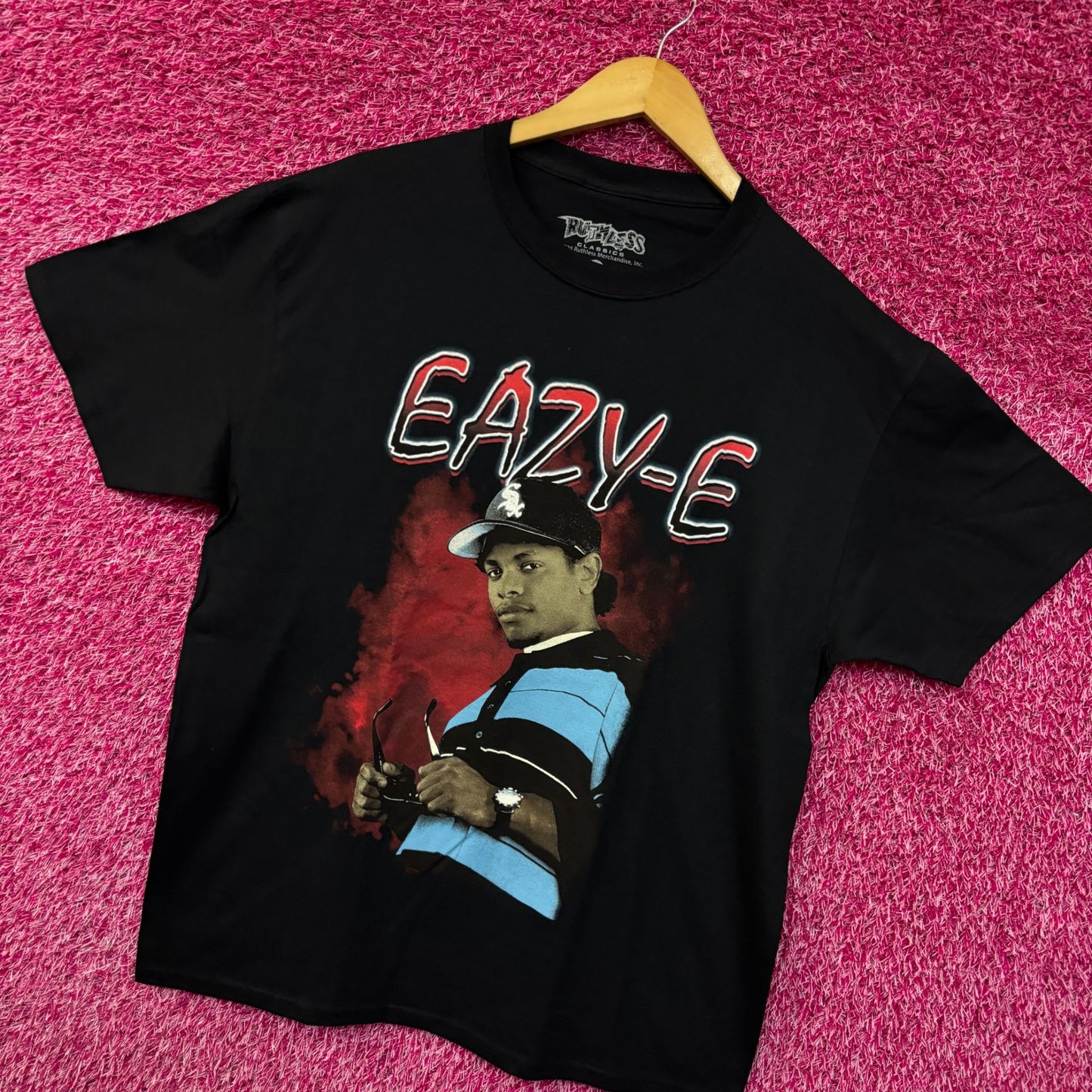 Eazy-E Ruthless Records NWA Poster West Coast Hip Hop Tee large