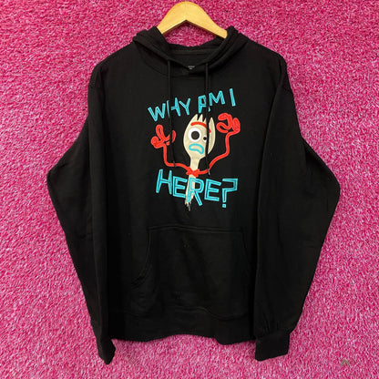 Forky Why Am I Here? Toy Story 4 Disney Pixar Hoodie Medium