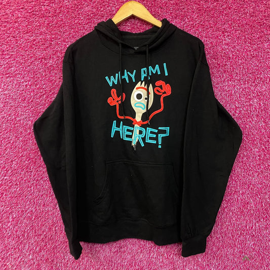 Forky Why Am I Here? Toy Story 4 Disney Pixar Hoodie Medium