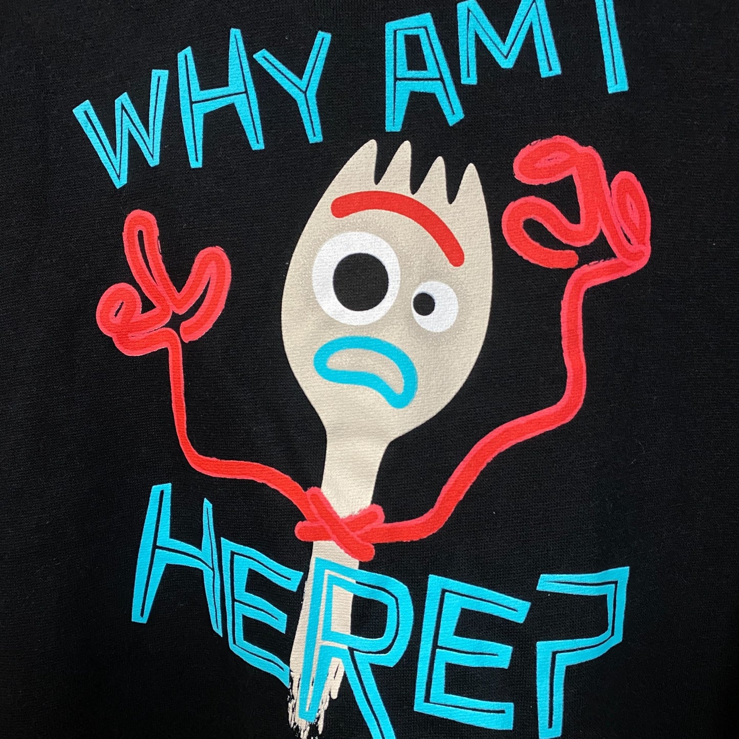 Forky Why Am I Here? Toy Story 4 Disney Pixar Hoodie Medium