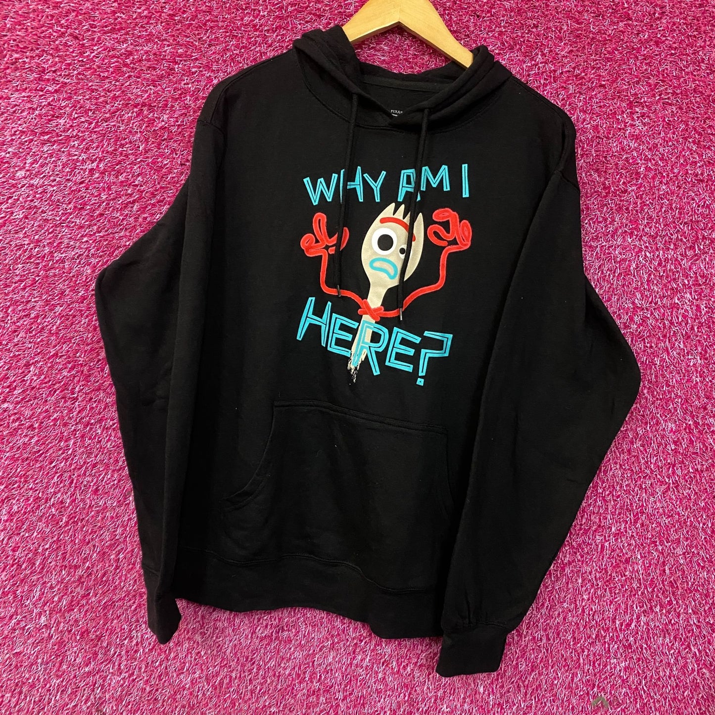 Forky Why Am I Here? Toy Story 4 Disney Pixar Hoodie Medium