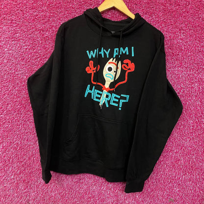 Forky Why Am I Here? Toy Story 4 Disney Pixar Hoodie Medium