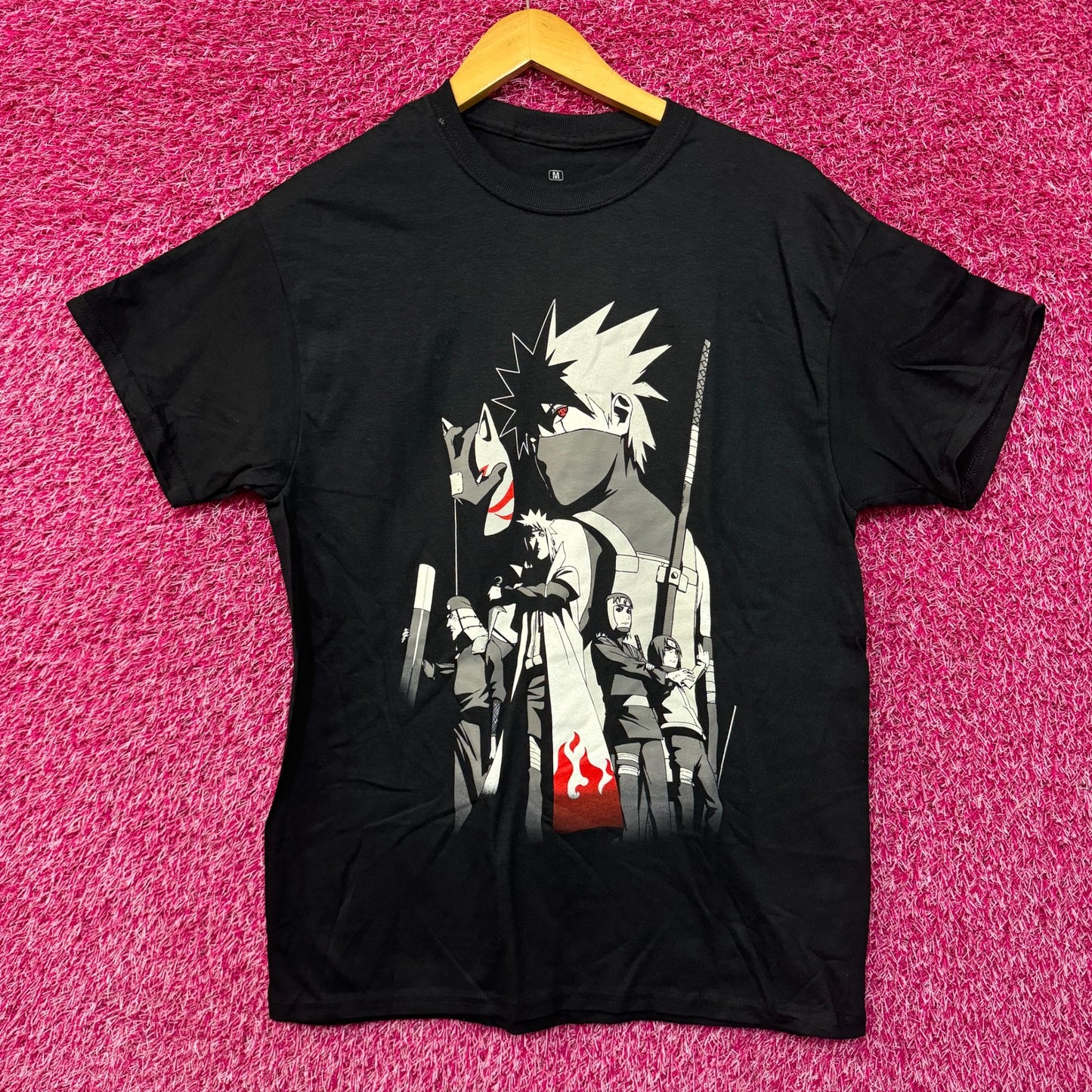 Naruto Shippuden ANBU Black Ops Kakashi Hokages Anime T-shirt size medium