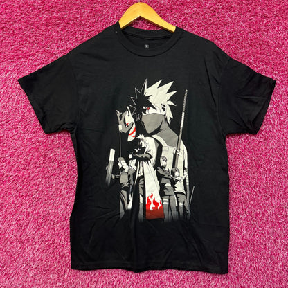 Naruto Shippuden ANBU Black Ops Kakashi Hokages Anime T-shirt size medium