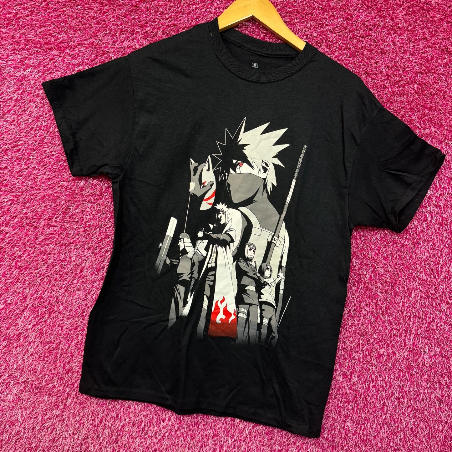Naruto Shippuden ANBU Black Ops Kakashi Hokages Anime T-shirt size medium