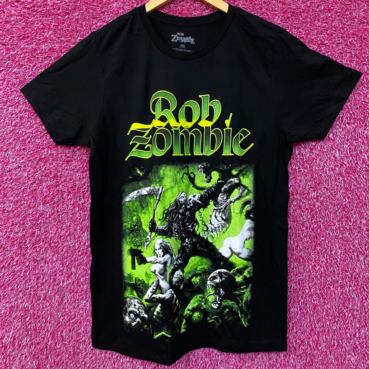 Rob Zombie Death War Graphic Design T-Shirt Medium