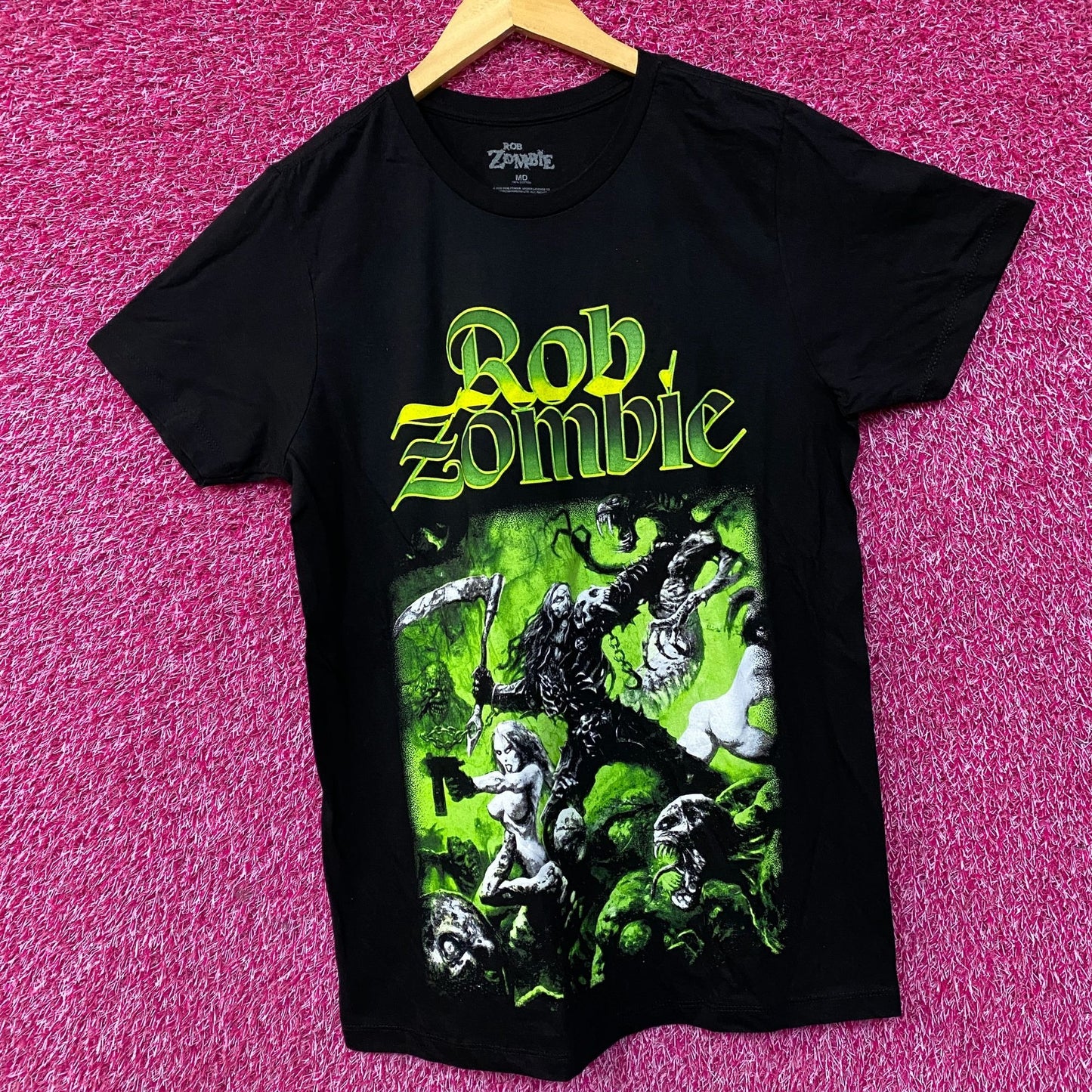 Rob Zombie Death War Graphic Design T-Shirt Medium