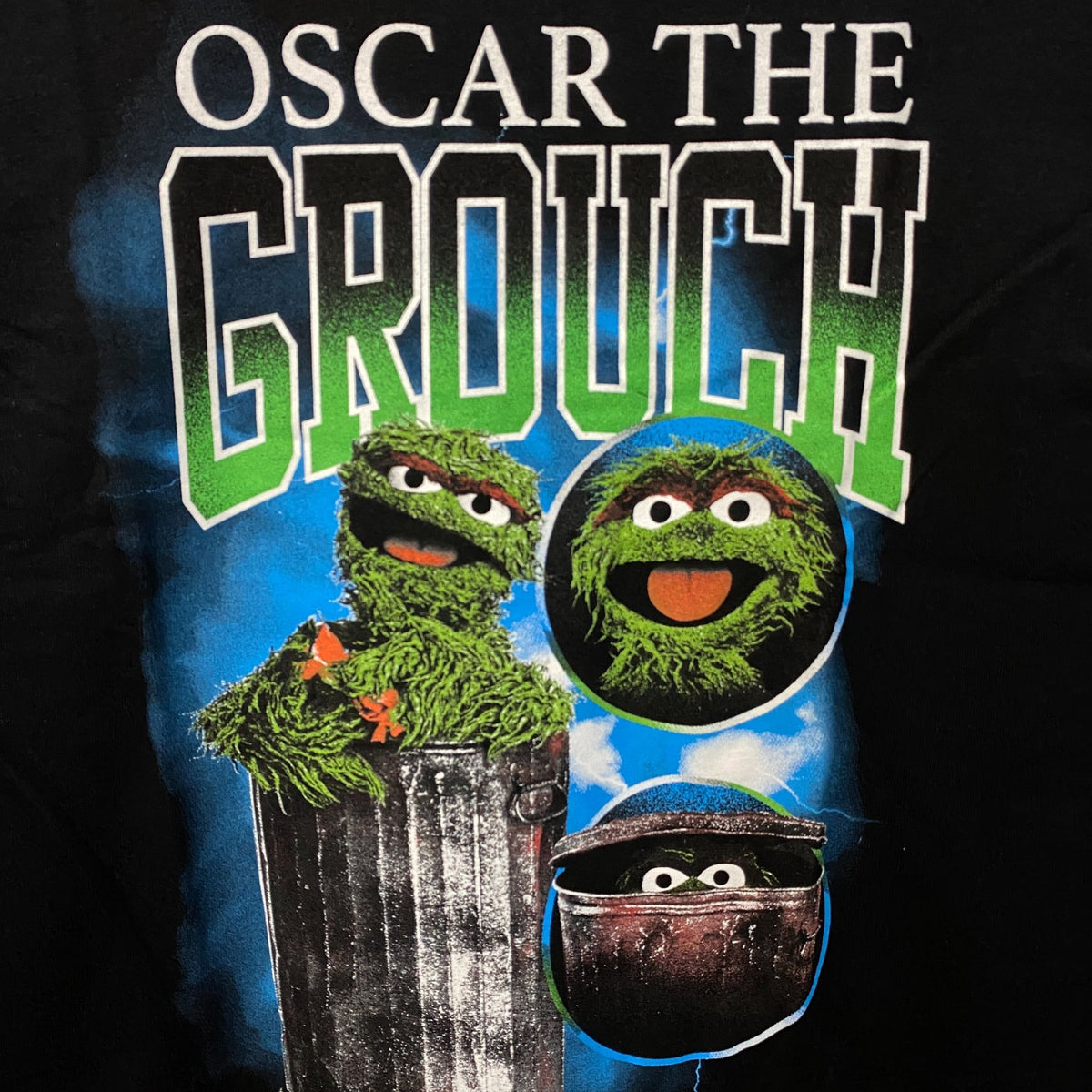 Sesame Street Oscar The Grouch Retro Graphic T-Shirt Medium