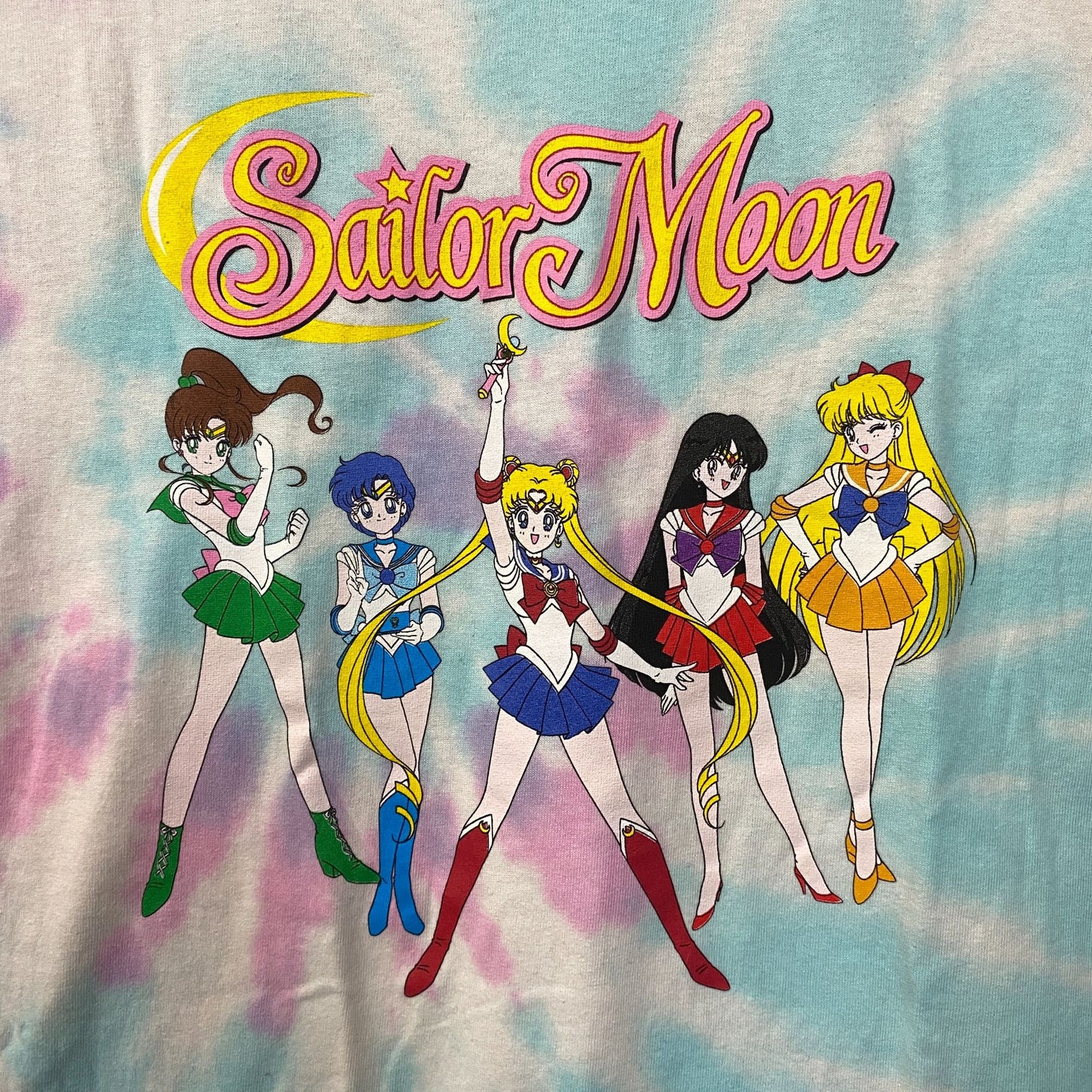 Sailor Moon Sailor Scouts Anime Series T-Shirt Tie Dye Small