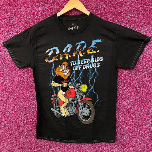 D.A.R.E. Lion Motorcycle Graphic T-Shirt Medium