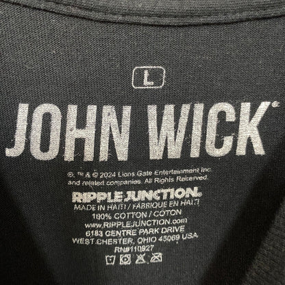 John Wick Boogey Man Japanese Script Graphic Design T-Shirt Large