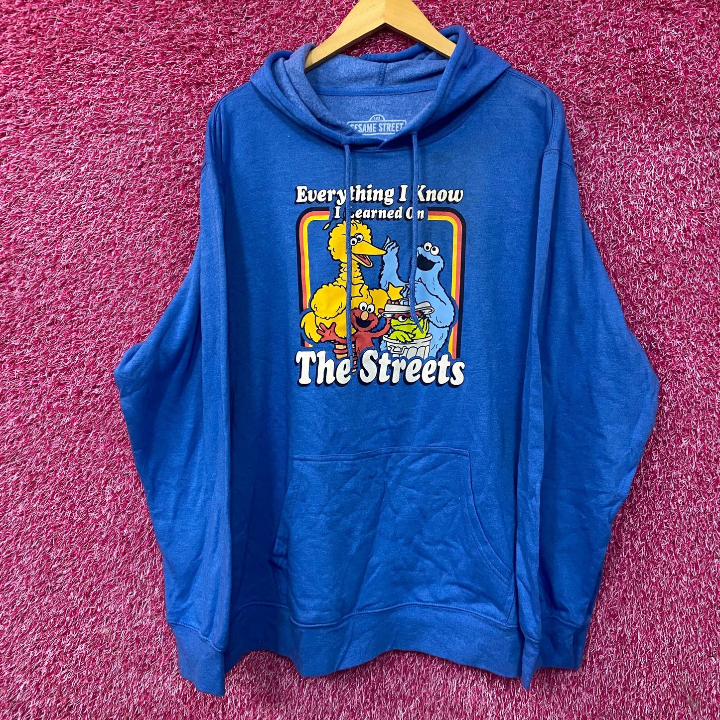 Everything I Know I Learned on the Streets Sesame Street Blue 2XL