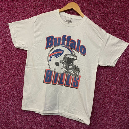 NFL Junk Food Buffalo Bills White Shirt Helmet Logo Medium
