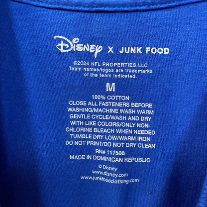 Junk Food X Mickey Mouse NFL Buffalo Bills Blue T-Shirt Medium