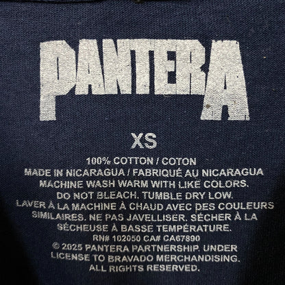 Pantera Dark Navy Blue Electrified Snake Skeleton T-Shirt XS