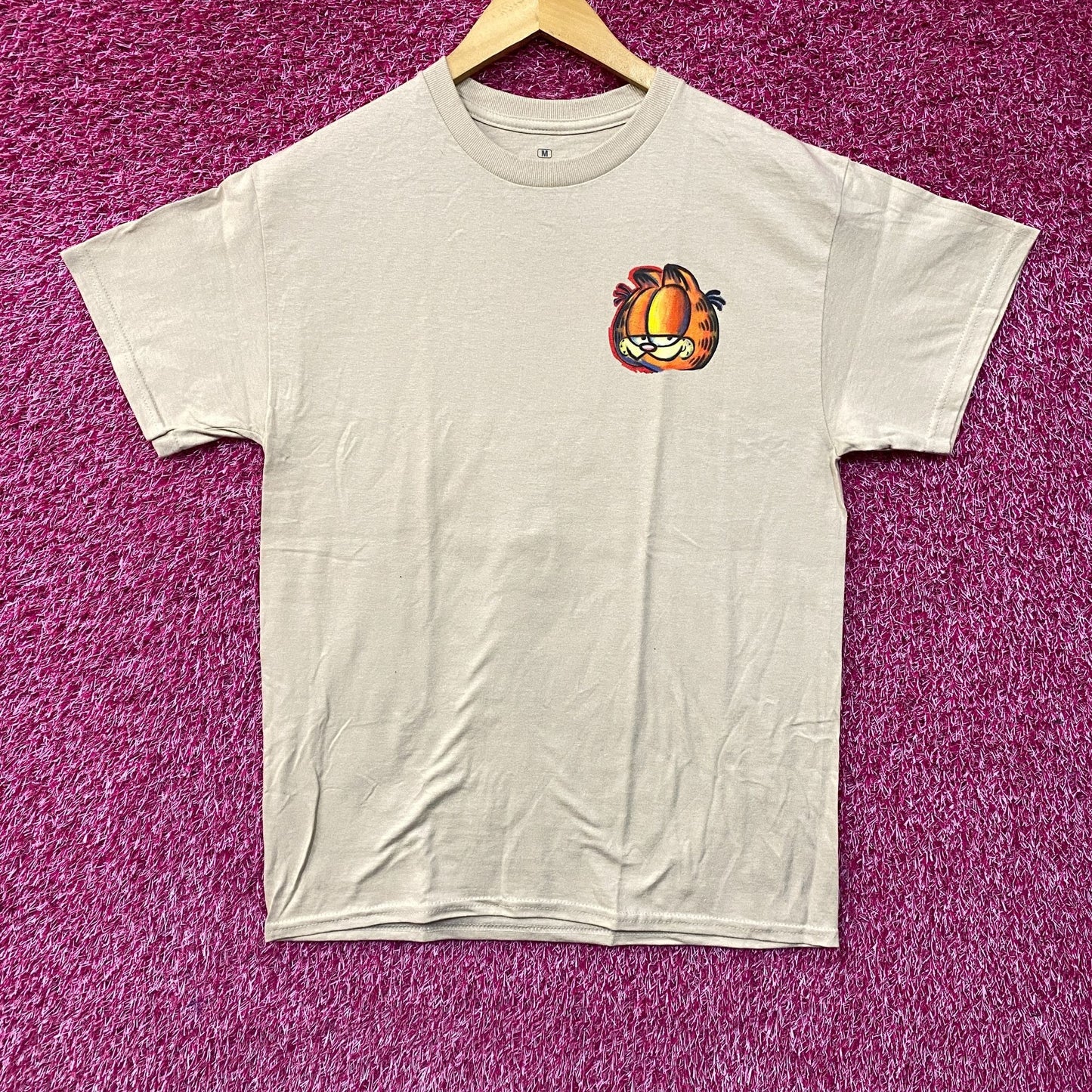 Garfield I'm Not Messy Im Creative Cartoon Beige T-Shirt Medium