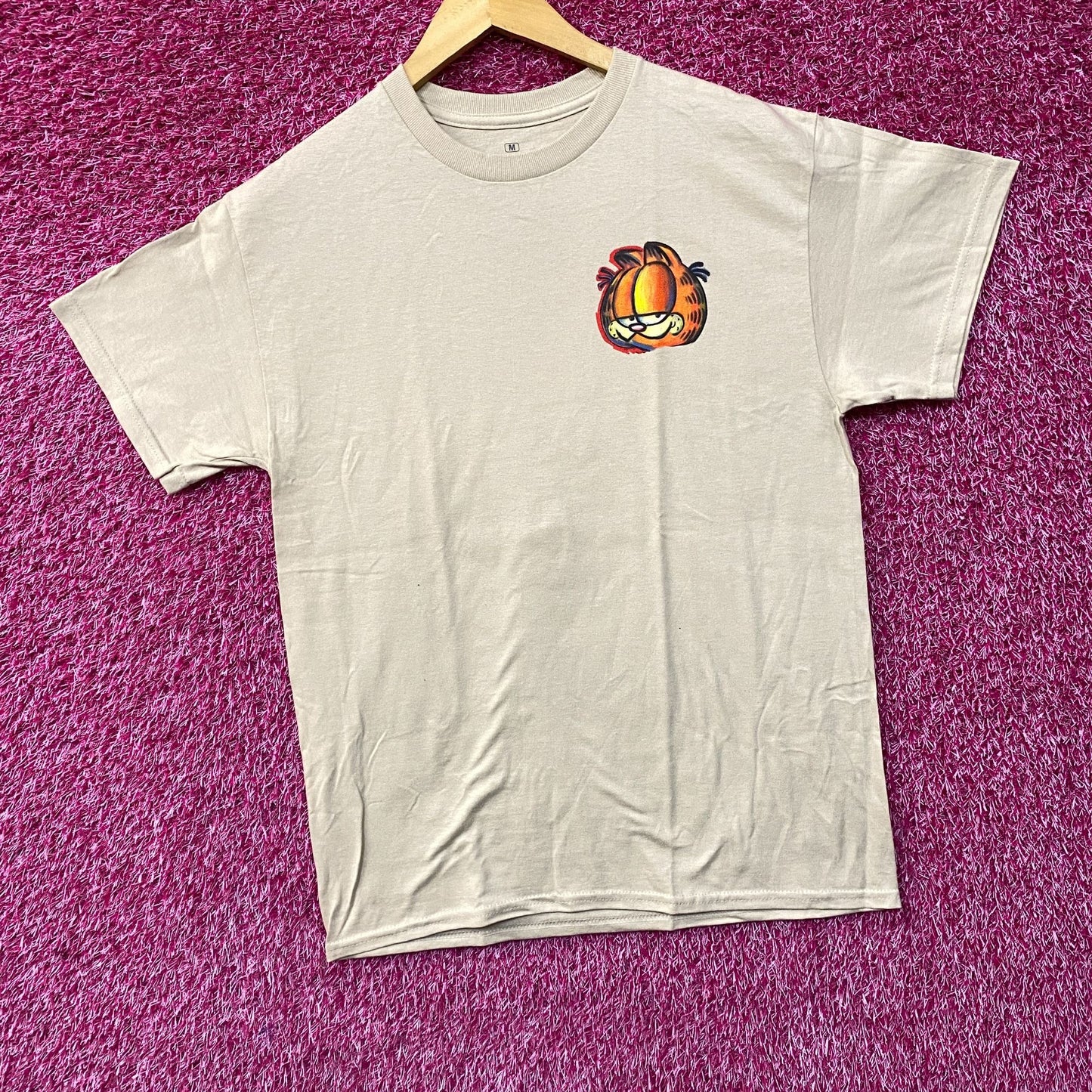 Garfield I'm Not Messy Im Creative Cartoon Beige T-Shirt Medium