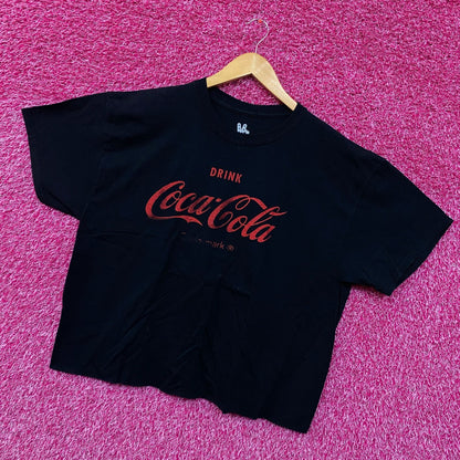 Drink Coca-Cola Slogan Oversized Beverage Promo Crop Top L