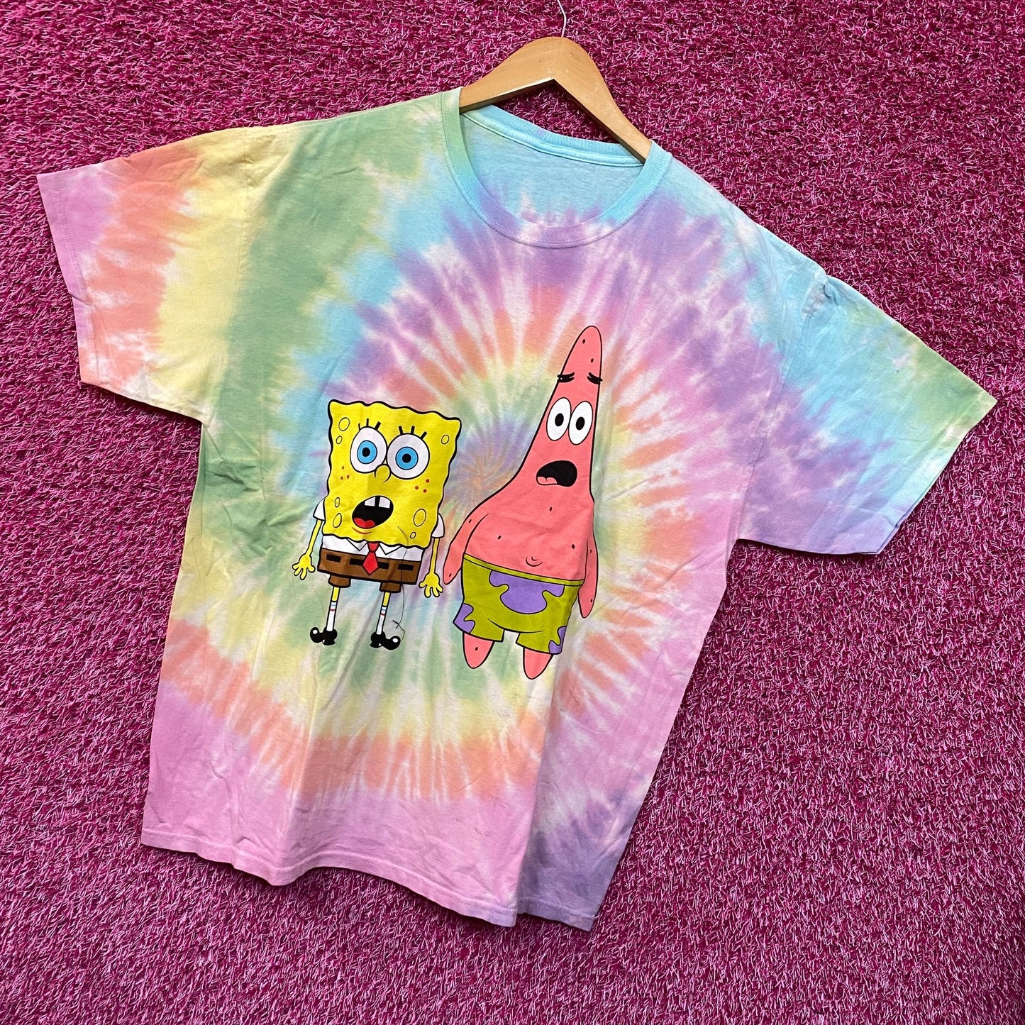 Nickelodeon SpongeBob Friends Forever Tie dye Tshirt size 1X